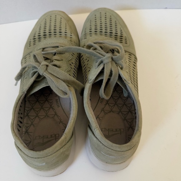 Dansko Suede Leather Sneakers Women Size 8 Lace Up Comfy Breathable Lightweight - Picture 6 of 14